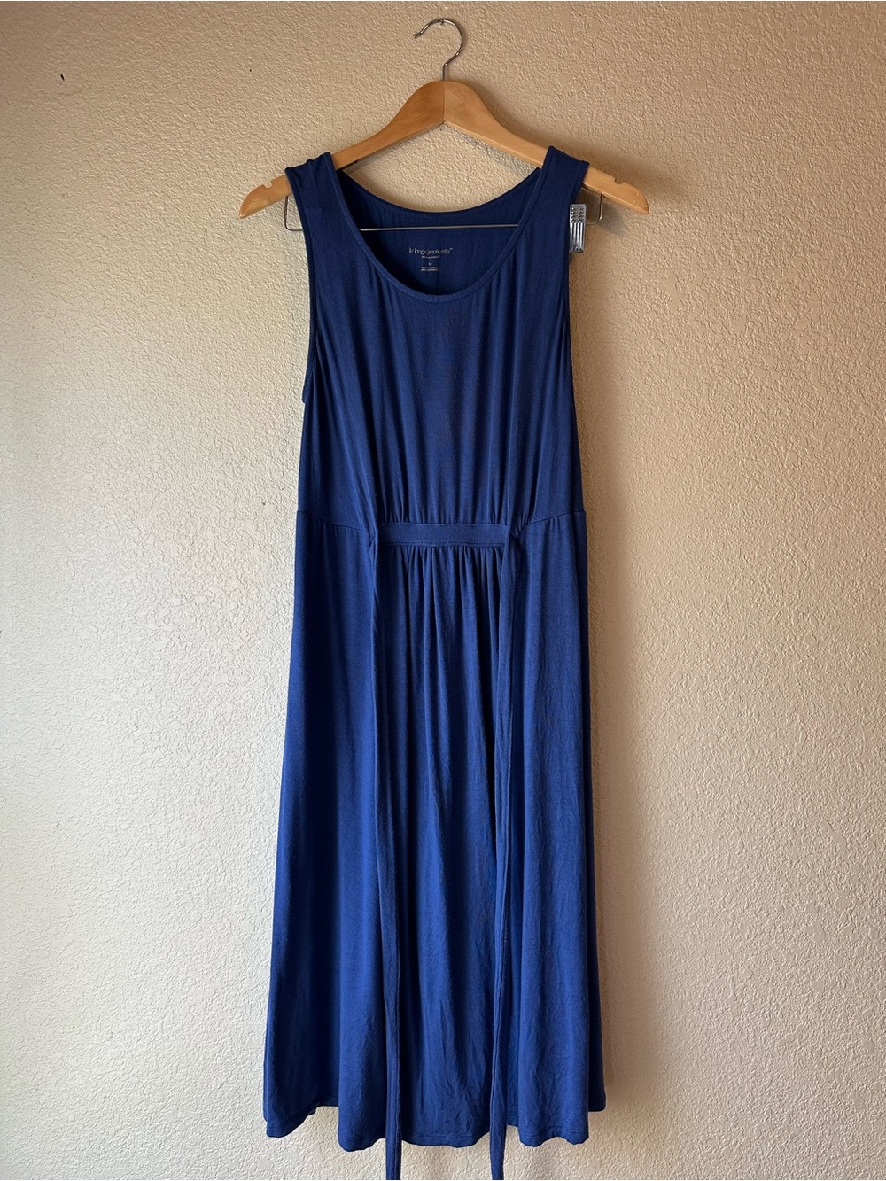 Liz Lange 💙 Blue Sleeveless Maternity Dress with Tie